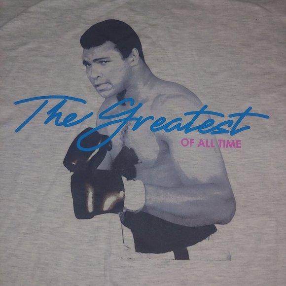 Muhammed Ali The Greatest Of All Time Mens XL T Shirt Gray Boxer Boxing NWOT - Picture 2 of 4